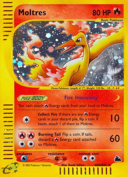 Moltres (H20) - Skyridge Pokémon trading card