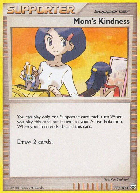 Mom's Kindness trading card from Majestic Dawn Mom's Kindness - Majestic Dawn Pokémon trading card