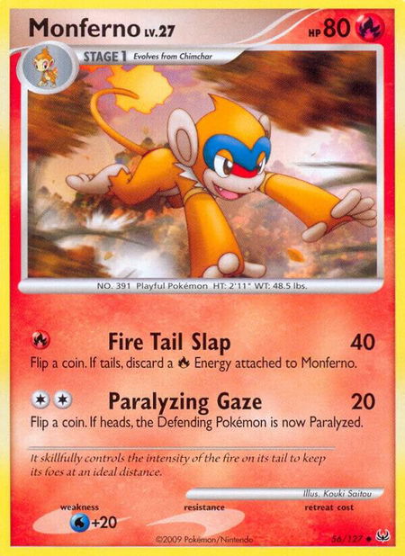 Monferno - Platinum Pokémon trading card