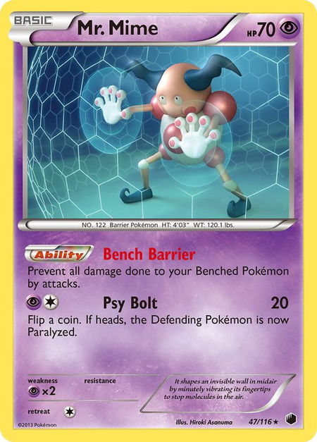 Mr. Mime - Plasma Freeze Pokémon trading card