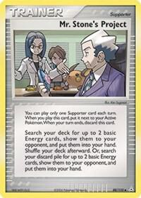 Mr. Stone's Project trading card from Holon Phantoms Mr. Stone's Project - Holon Phantoms Pokémon trading card