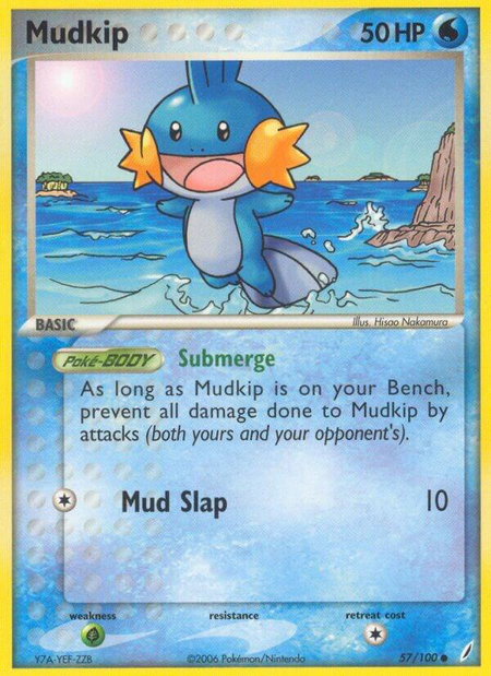 Mudkip - 057/100 - Crystal Guardians Pokémon trading card