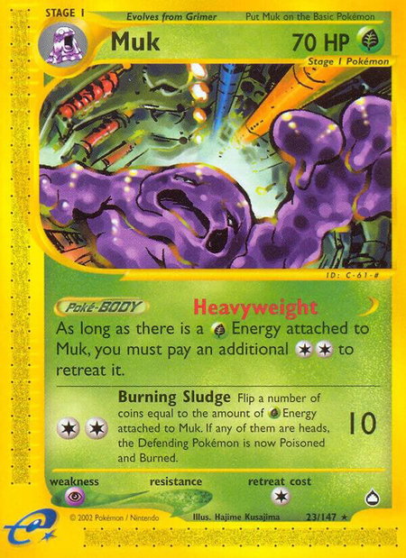 Muk - Aquapolis Pokémon trading card