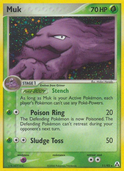 Muk trading card from Legend Maker Muk - Legend Maker Pokémon trading card