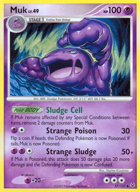 Muk - Platinum Pokémon trading card
