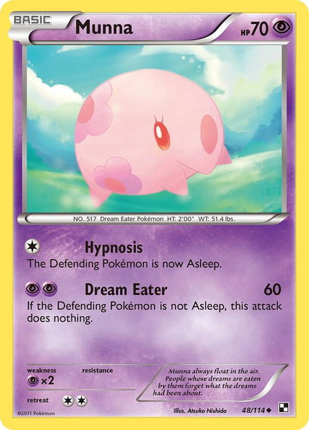 Munna - Black and White Pokémon trading card