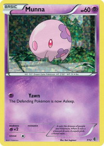 Munna - 7/12 - McDonald's Promos 2011 #007/012 - Rare Pokémon Trading Card