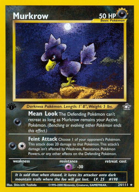 Murkrow - Neo Genesis Pokémon trading card