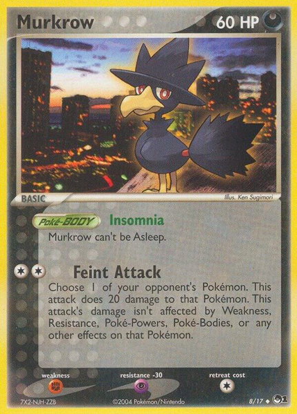 Murkrow trading card from POP Series 1 Murkrow - POP Series 1 Pokémon trading card