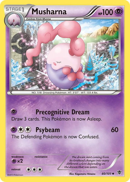 Musharna trading card from Plasma Blast Musharna - Plasma Blast Pokémon trading card