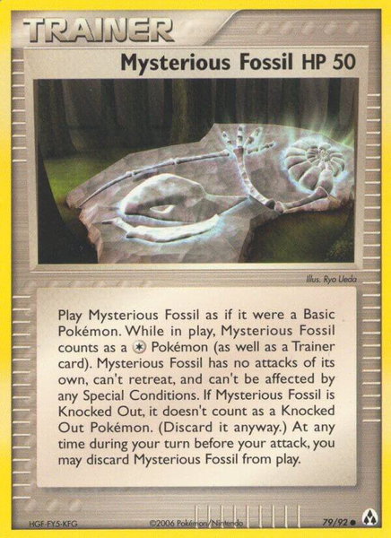 Mysterious Fossil trading card from Legend Maker Mysterious Fossil - Legend Maker Pokémon trading card