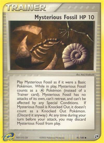 Mysterious Fossil - Sandstorm Pokémon trading card