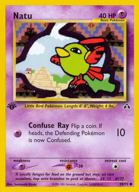 Natu - Neo Discovery Pokémon trading card