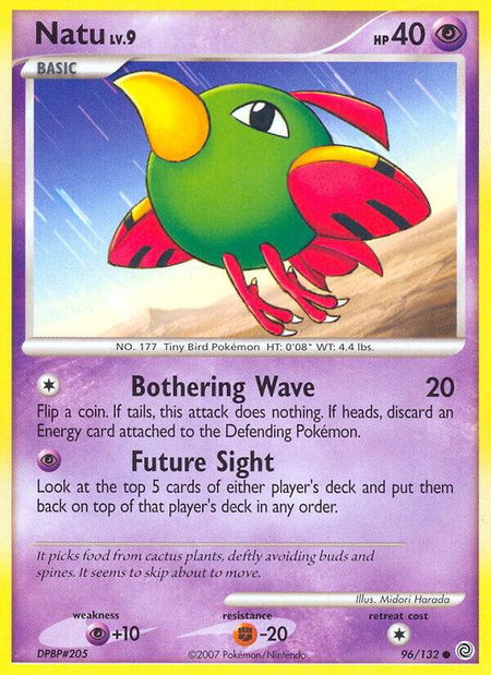 Natu - Secret Wonders Pokémon trading card