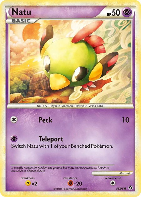 Natu - Unleashed Pokémon trading card