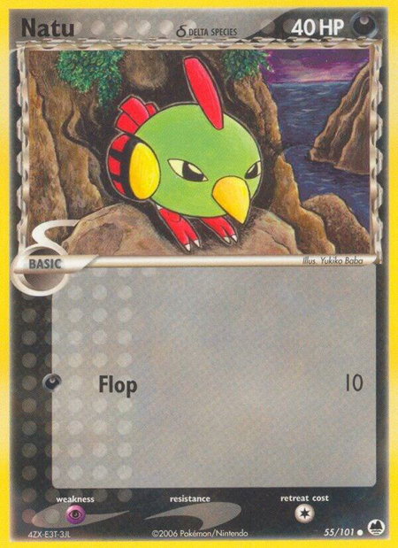 Natu (Delta Species) trading card from Dragon Frontiers Natu (Delta Species) - Dragon Frontiers Pokémon trading card
