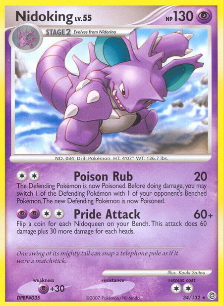 Nidoking - Secret Wonders Pokémon trading card