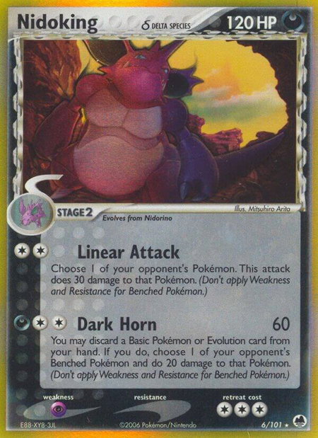 Nidoking (Delta Species) - Dragon Frontiers Pokémon trading card