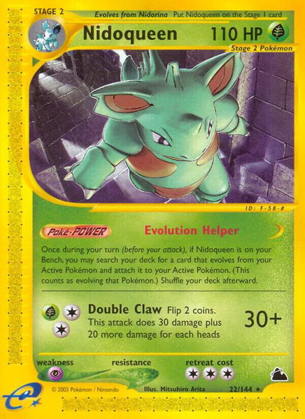 Nidoqueen (22) trading card from Skyridge Nidoqueen (22) - Skyridge Pokémon trading card