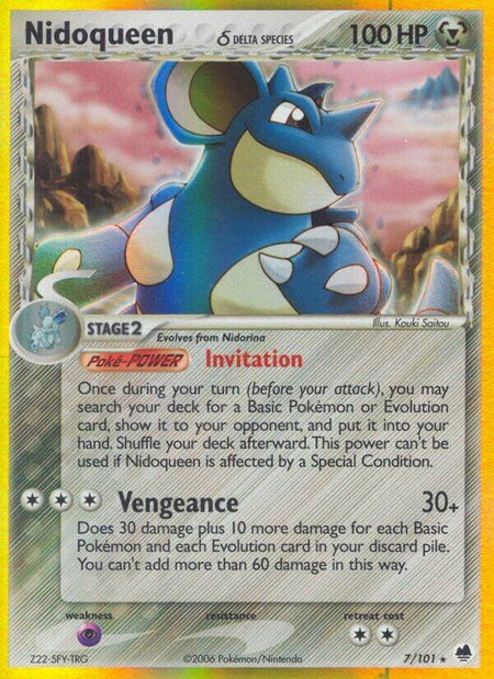Nidoqueen (Delta Species) - Dragon Frontiers Pokémon trading card