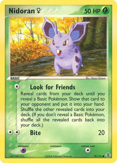 Nidoran F - FireRed & LeafGreen Pokémon trading card