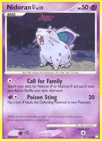 Nidoran F - Mysterious Treasures (MT) #91/123 - Common Pokémon Trading Card