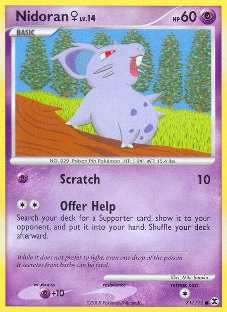 Nidoran F - Rising Rivals Pokémon trading card