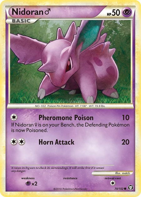 Nidoran M trading card from Triumphant Nidoran M - Triumphant Pokémon trading card