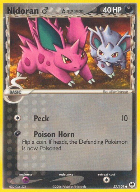 Nidoran M (Delta Species) - Dragon Frontiers Pokémon trading card