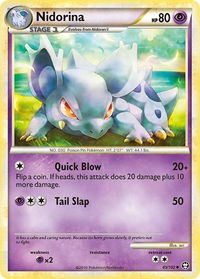 Nidorina - Triumphant (TM) #45/102 - Uncommon Pokémon Trading Card