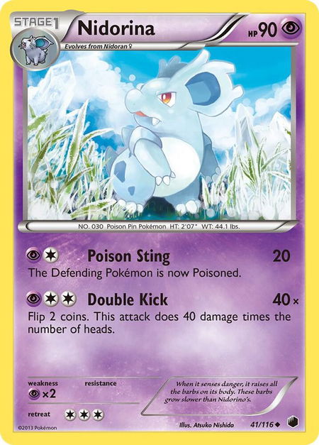Nidorina - Plasma Freeze Pokémon trading card