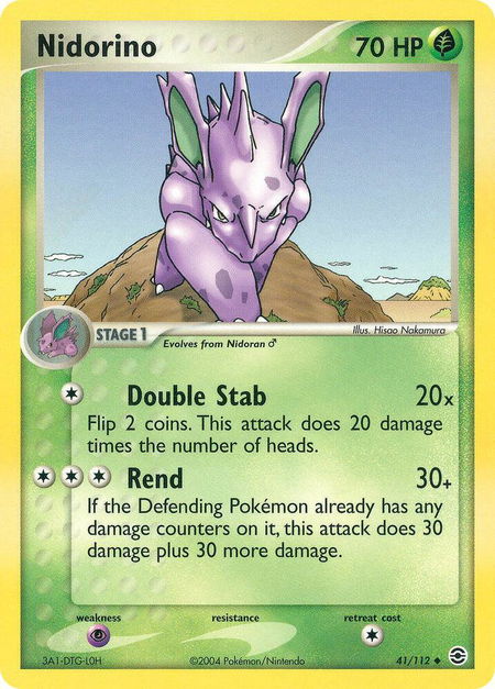 Nidorino - FireRed & LeafGreen Pokémon trading card
