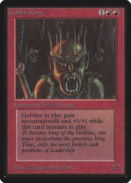 Goblin King - Beta Edition Magic: The Gathering trading card