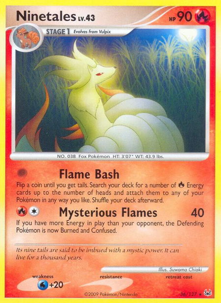 Ninetales - Platinum Pokémon trading card