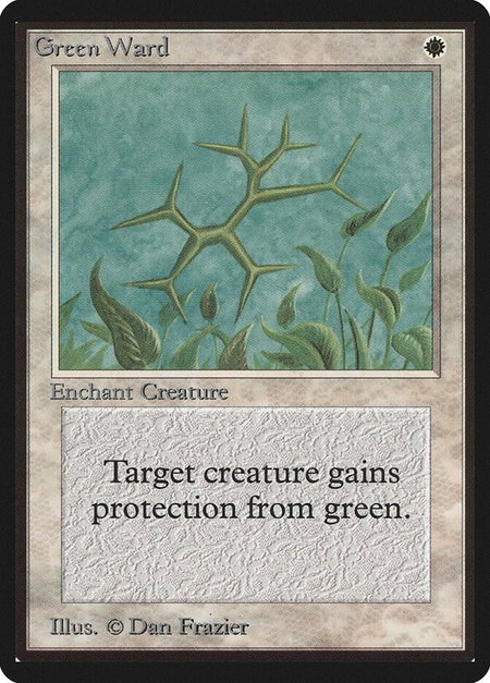 Green Ward - Beta Edition Magic: The Gathering trading card
