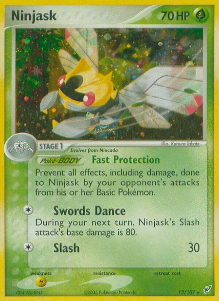 Ninjask trading card from Deoxys Ninjask - Deoxys Pokémon trading card