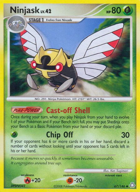 Ninjask - Legends Awakened Pokémon trading card