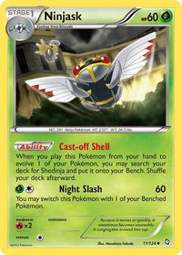 Ninjask - Dragons Exalted (DRX) #11/124 - Uncommon Pokémon Trading Card