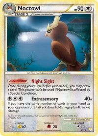 Noctowl - HeartGold SoulSilver (HS) #8/123 - Holo Rare Pokémon Trading Card
