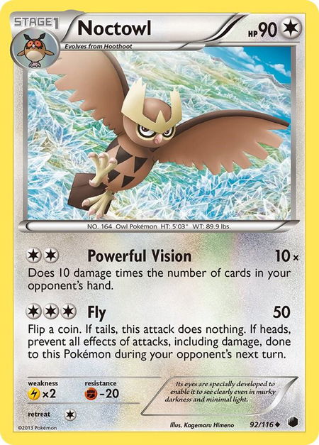Noctowl - Plasma Freeze Pokémon trading card