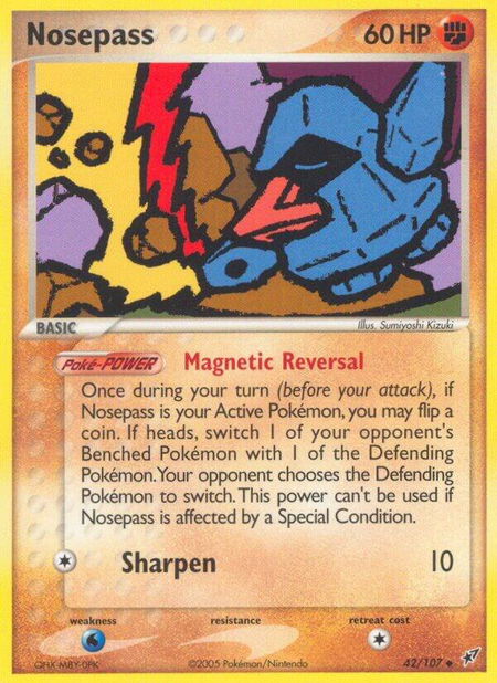 Nosepass - Deoxys Pokémon trading card