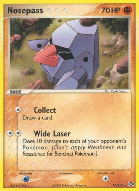 Nosepass - Emerald Pokémon trading card