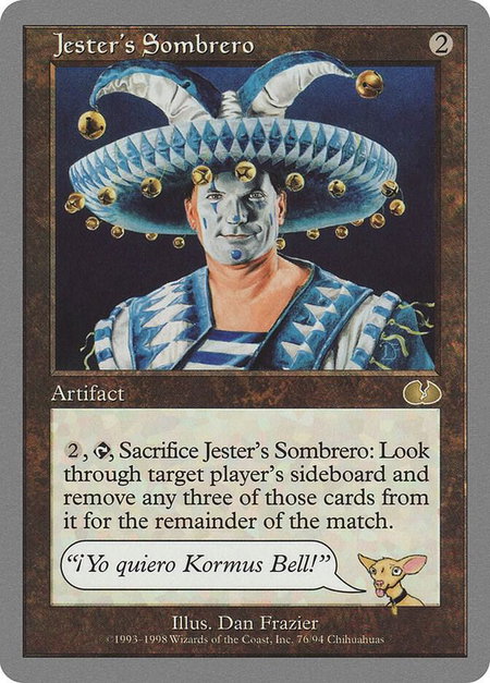 Jester's Sombrero - Unglued Magic: The Gathering trading card
