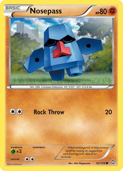 Nosepass - Dragons Exalted Pokémon trading card