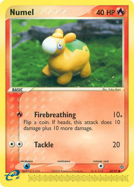 Numel - 69/97 - Dragon Pokémon trading card