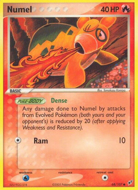 Numel trading card from Deoxys Numel - Deoxys Pokémon trading card