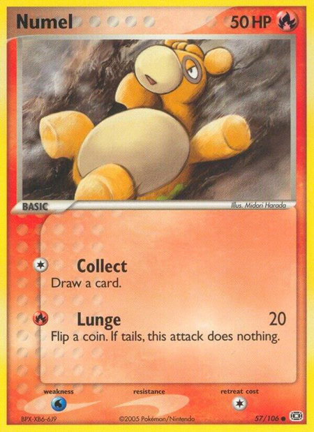 Numel - 057/106 - Emerald Pokémon trading card