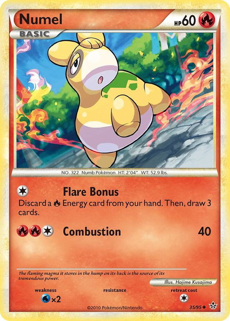 Numel - Unleashed Pokémon trading card
