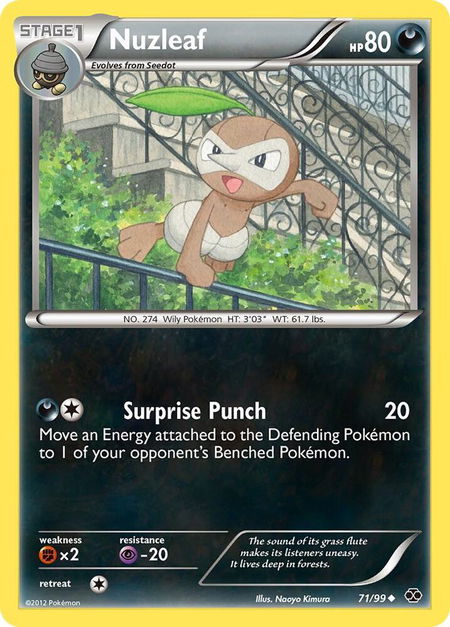 Nuzleaf - Next Destinies Pokémon trading card