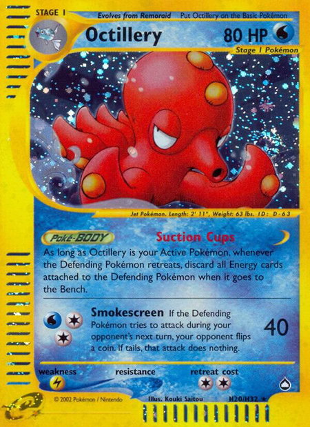 Octillery (H20) - Aquapolis Pokémon trading card